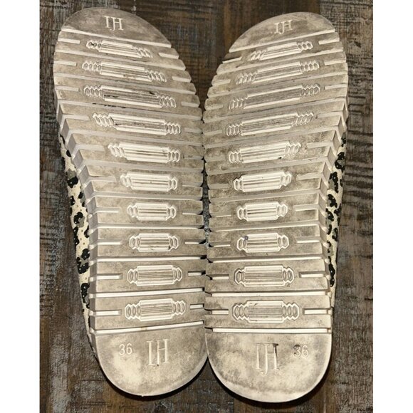 Ilse Jacobsen Sz EU 36 US 6 Perforated Slip-On Shoes Printed Tulip Latte Leopard - Picture 9 of 10